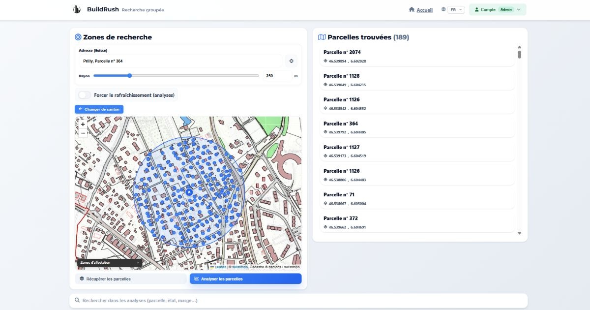 Quelle est la meilleure parcelle de ce quartier, ou de cette commune ? Découvrez le en quelques minutes !
